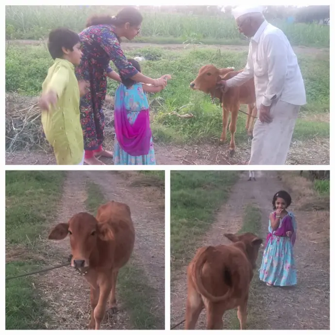 Pradhan family at the farm